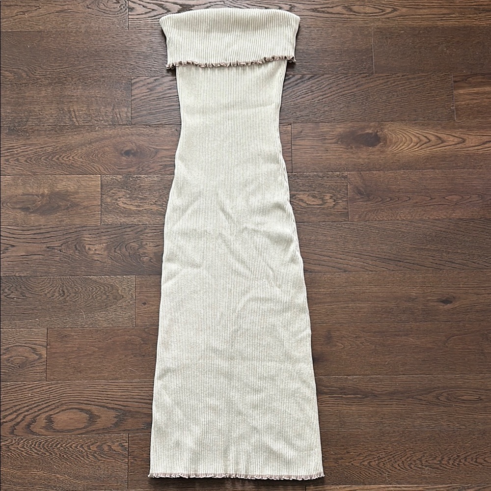 Cream Strapless Dress From Boutique